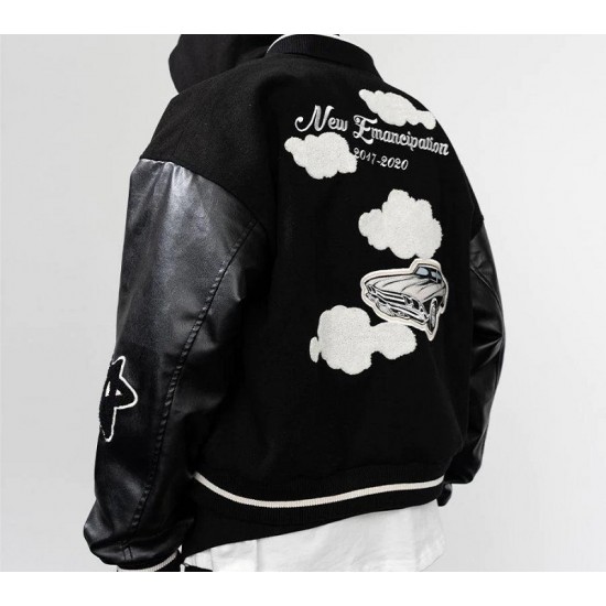 Harsh And Cruel Embroidered Clouds Black Jacket