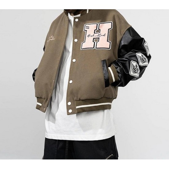 Harsh And Cruel New Century Embroidered Varsity Jacket