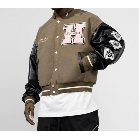 Harsh And Cruel New Century Embroidered Varsity Jacket