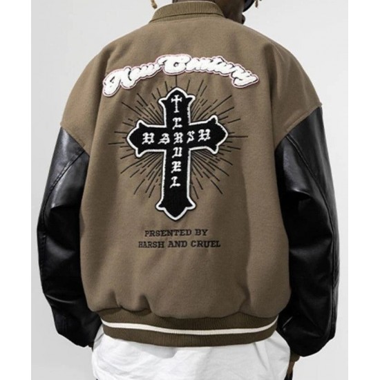 Harsh And Cruel New Century Embroidered Varsity Jacket