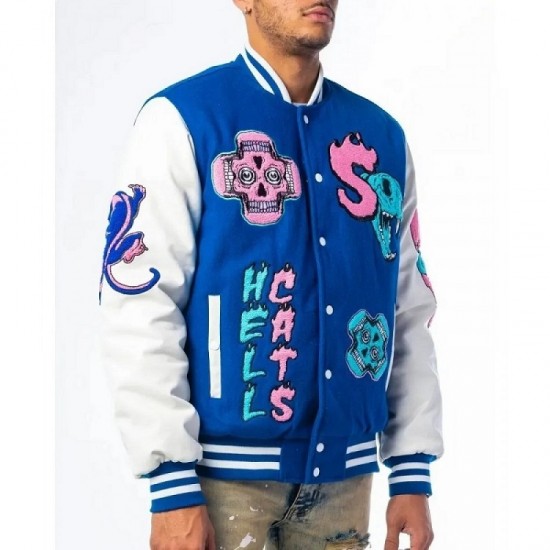 HellCats Letterman Blue Varsity Jacket