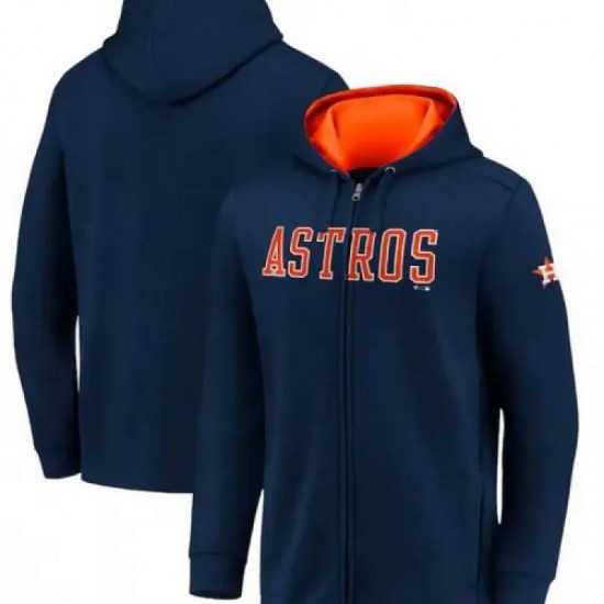 Houston Astros Blue Zip Up Fleece Hoodie