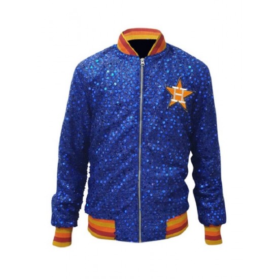 Houston Astros Sequin Bomber Jacket