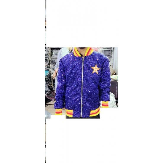 Houston Astros Sequin Bomber Jacket