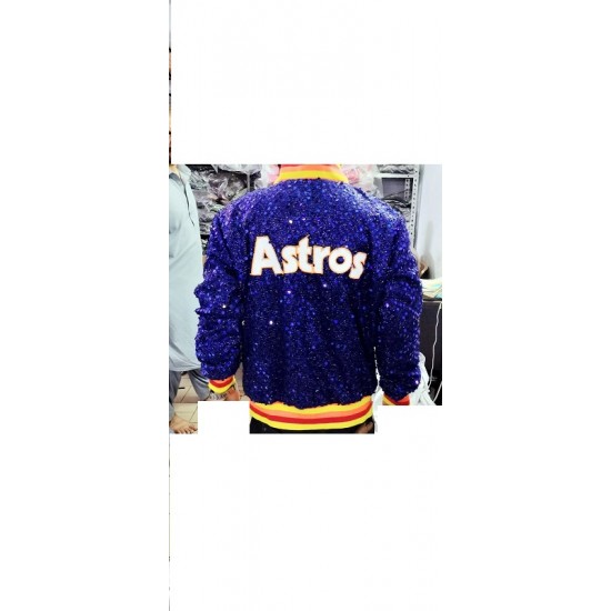 Houston Astros Sequin Bomber Jacket