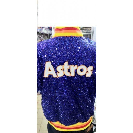 Houston Astros Sequin Bomber Jacket