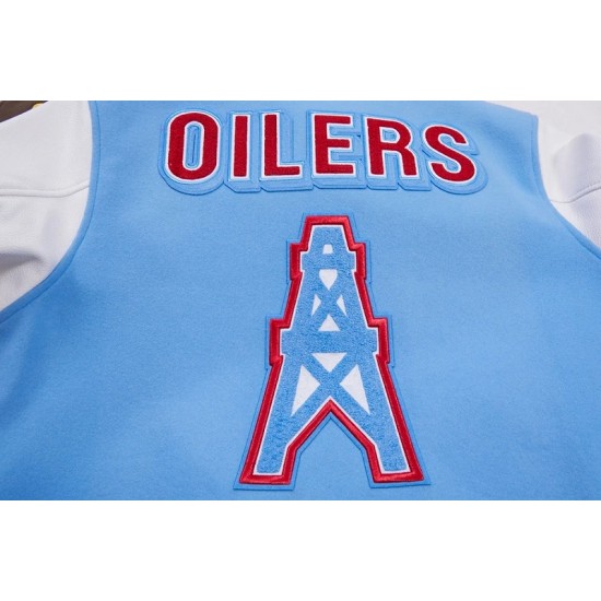 Houston Oilers Retro Classic Blue Varsity Jacket