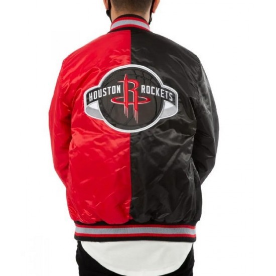 Houston Rockets Red and Black Jacket