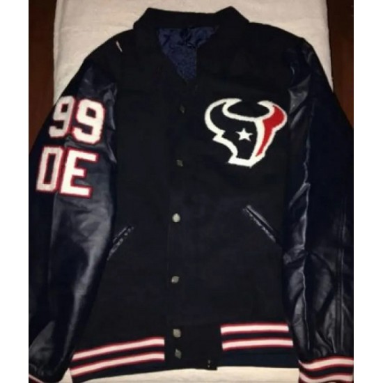 Houston Texas JJ Watt Varsity Jacket