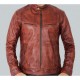 Idaho Men's Brown Leather Moto Jacket