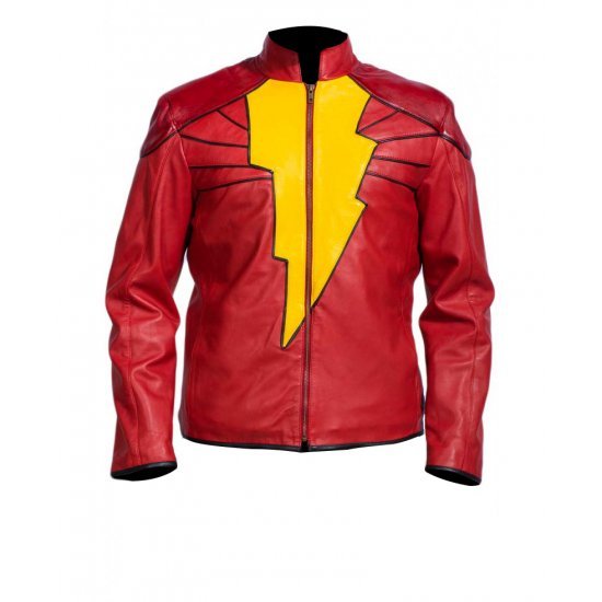 Injustice Gods Among Us Shazam Black Adam Leather Jacket