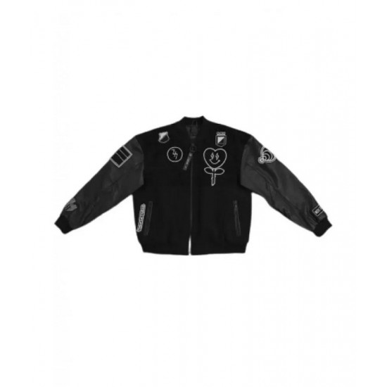 J Balvin MaG Black Varsity Jacket