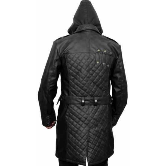 Jacob Frye Assassin’s Creed Syndicate Leather Coat Hoodie Coat Costume Halloween Outfit