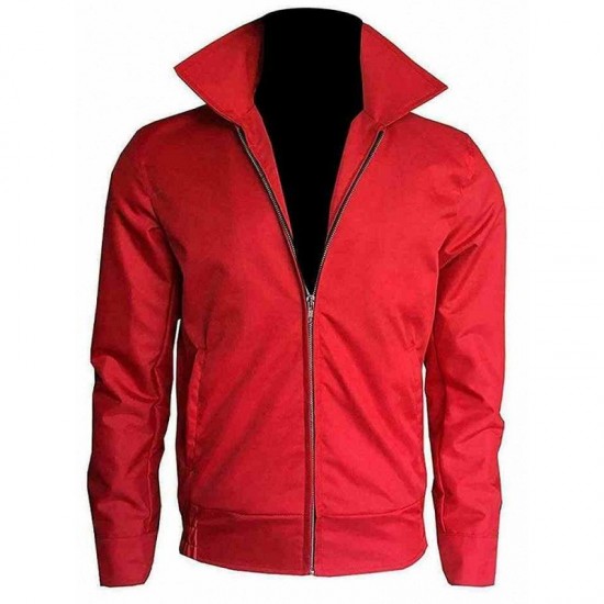 James Dean Rebel Without a Cause Jim Stark Men's Red Cordura Jacket