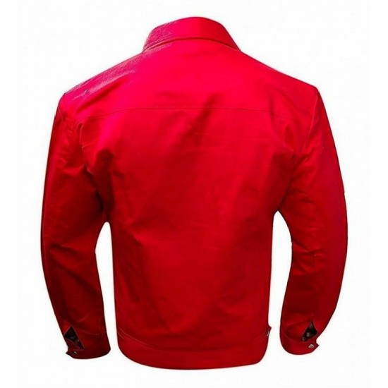 James Dean Rebel Without a Cause Jim Stark Men's Red Cordura Jacket