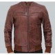 Johnston Men's Brown Lambskin Bomber Leather Jacket