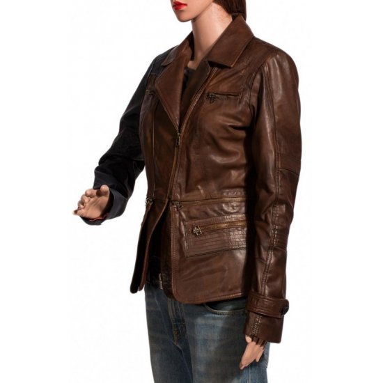 Julie Benz : Amanda Rosewater Defiance Leather Jacket