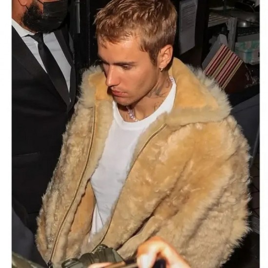 Justin Bieber Los Angeles Beige Jacket