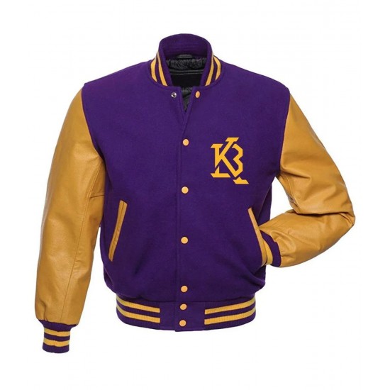 KB 24 Angel LA Lakers Varsity Purple and Yellow Jacket