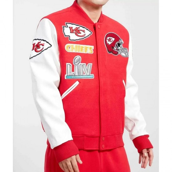 Kansas City Chiefs Logo Red Letterman Jacket