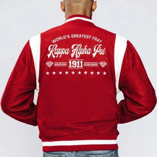 Kappa Alpha PSI World’s Greatest Frat Maroon Varsity Wool Jacket