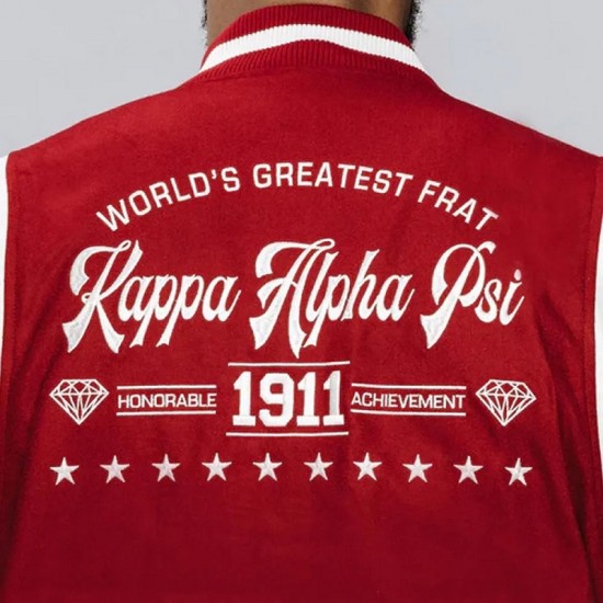 Kappa Alpha PSI World’s Greatest Frat Maroon Varsity Wool Jacket