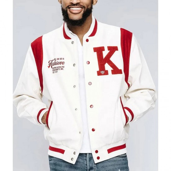 Kappa Alpha PSI World’s Greatest Frat White Varsity Wool Jacket