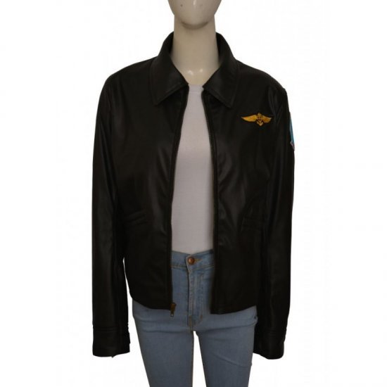 Kelly Mcgillis Top Gun Leather Jacket