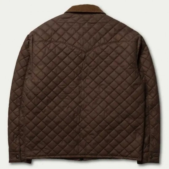 Kevin Costner Yellowstone Season 04 Brown Quilted Jacket