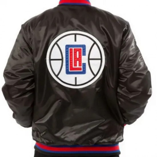 LA Clippers Starter Black Bomber Jacket