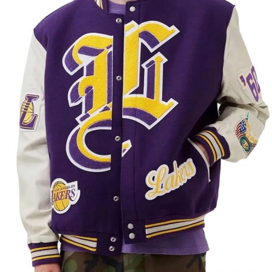 LA Lakers Purple and White Jacket