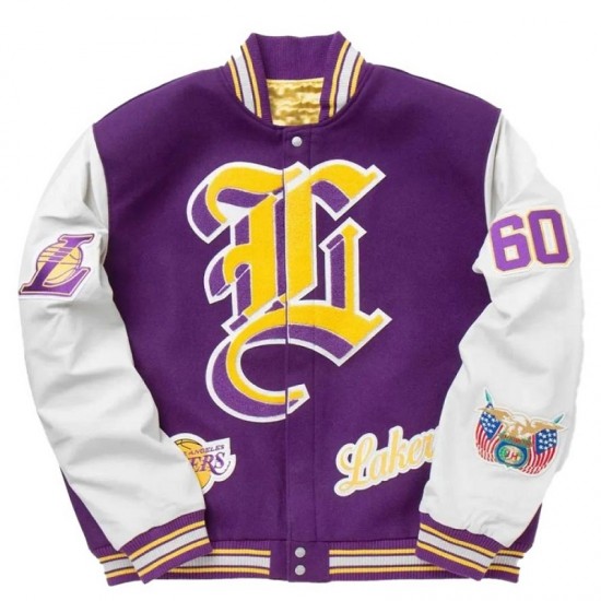 LA Lakers Purple and White Jacket