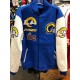 LOS ANGELS RAMS NFL Mash Up Mens ROYAL BLUE Varsity JACKET