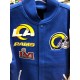 LOS ANGELS RAMS NFL Mash Up Mens ROYAL BLUE Varsity JACKET