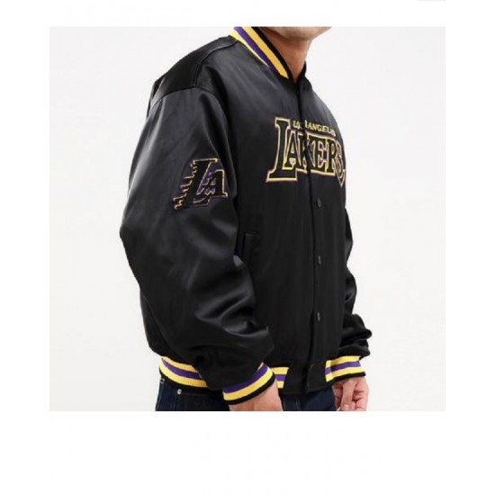 Lakers Los Angeles Black Bomber Jacket