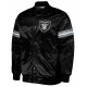 Las Vegas Raiders Black Satin Varsity Jacket