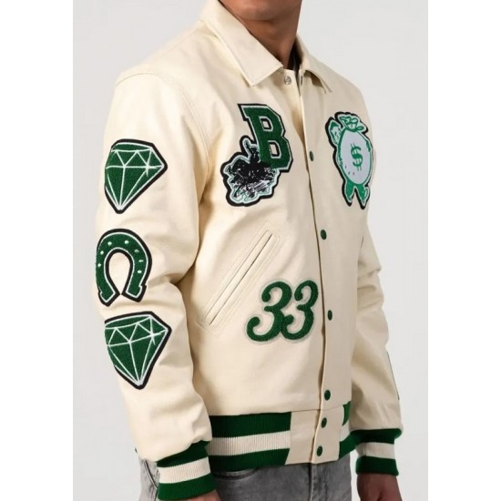 Limited Edition Boston-inspired All-Leather Varsity Jacket