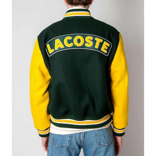 Live Two-Tone Yellow and Green Letterman Jacket