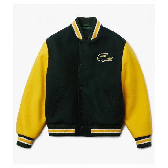 Live Two-Tone Yellow and Green Letterman Jacket