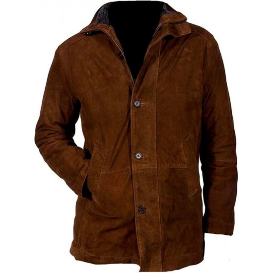 Longmire Walt Mysteries Robert Sheriff Taylor Coat Brown Suede Leather Jacket