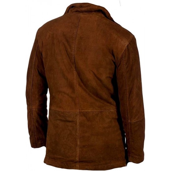 Longmire Walt Mysteries Robert Sheriff Taylor Coat Brown Suede Leather Jacket