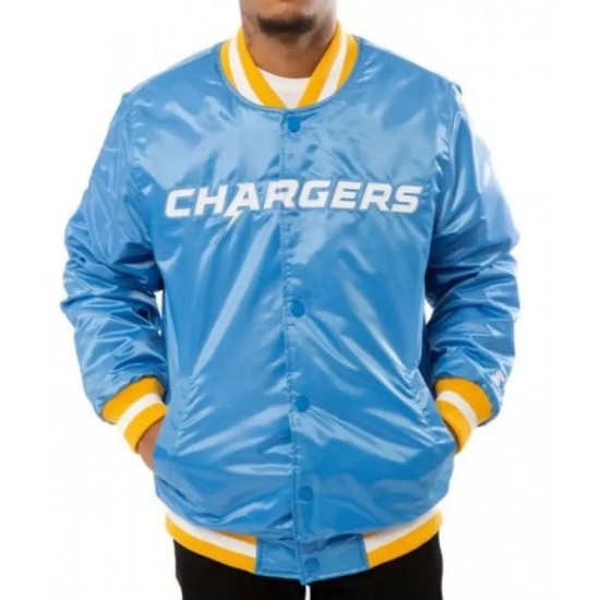 Los Angeles Chargers Blue Letterman Jacket