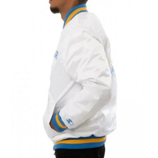 Los Angeles Chargers White Letterman Jacket