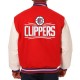 Los Angeles Clippers Varsity Red and White Jacket