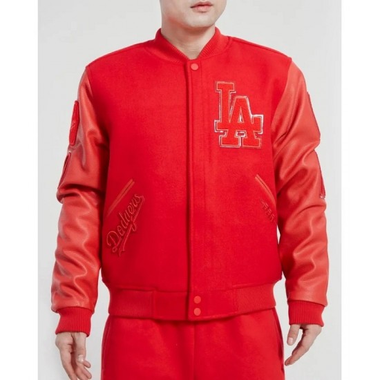 Los Angeles Dodgers Classic Triple Red Wool Varsity Jacket