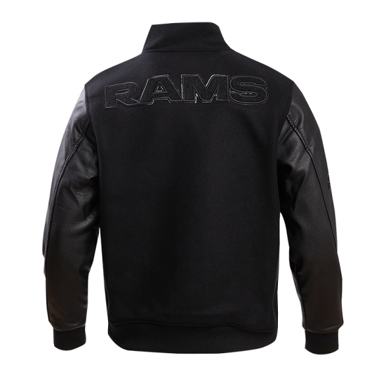 Los Angeles Rams Triple Black Varsity Jacket