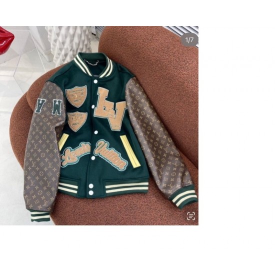 LV Green Varsity Jacket