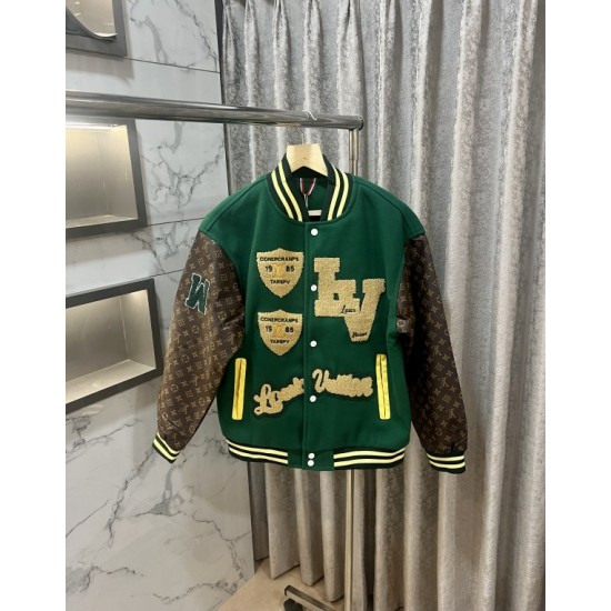 LV Green Varsity Jacket