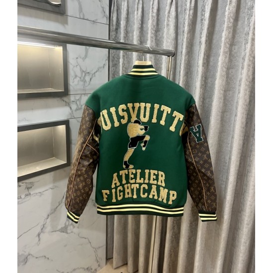 LV Green Varsity Jacket