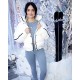 Lucy Hale Alo’s Winter House White Hooded Jacket